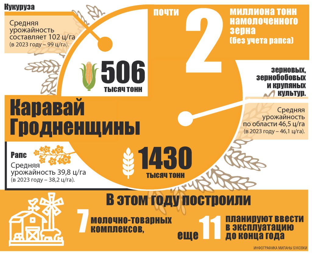 На Гродненщине получили рекордный каравай