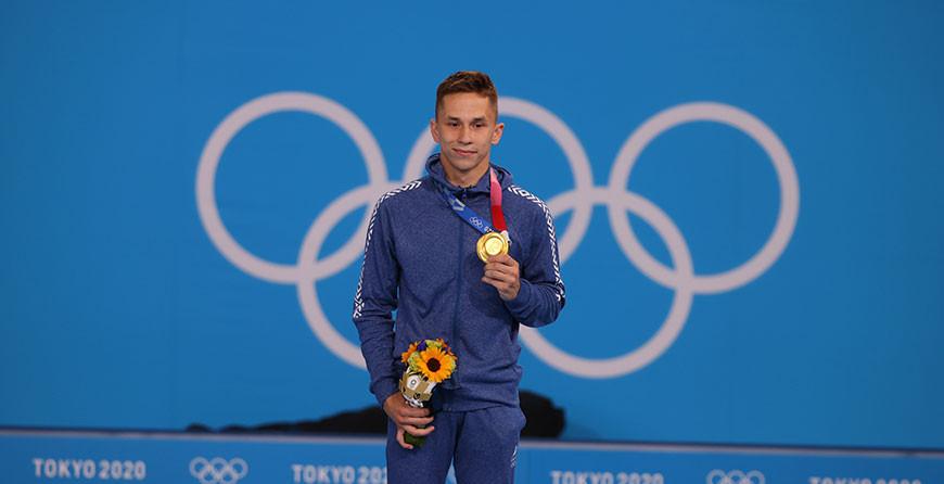 Белорусский батутист Иван Литвинович выиграл золото Олимпиады в Токио
