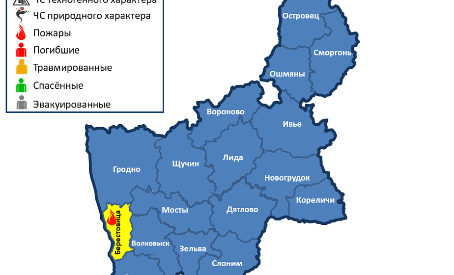 Горело сенохранилище. На территории Гродненской области произошел 1 пожар
