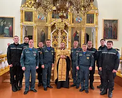 В Большой Берестовице прошел праздничный молебен для личного состава РОЧС