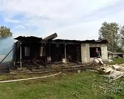 В Берестовицком районе горел дачный дом